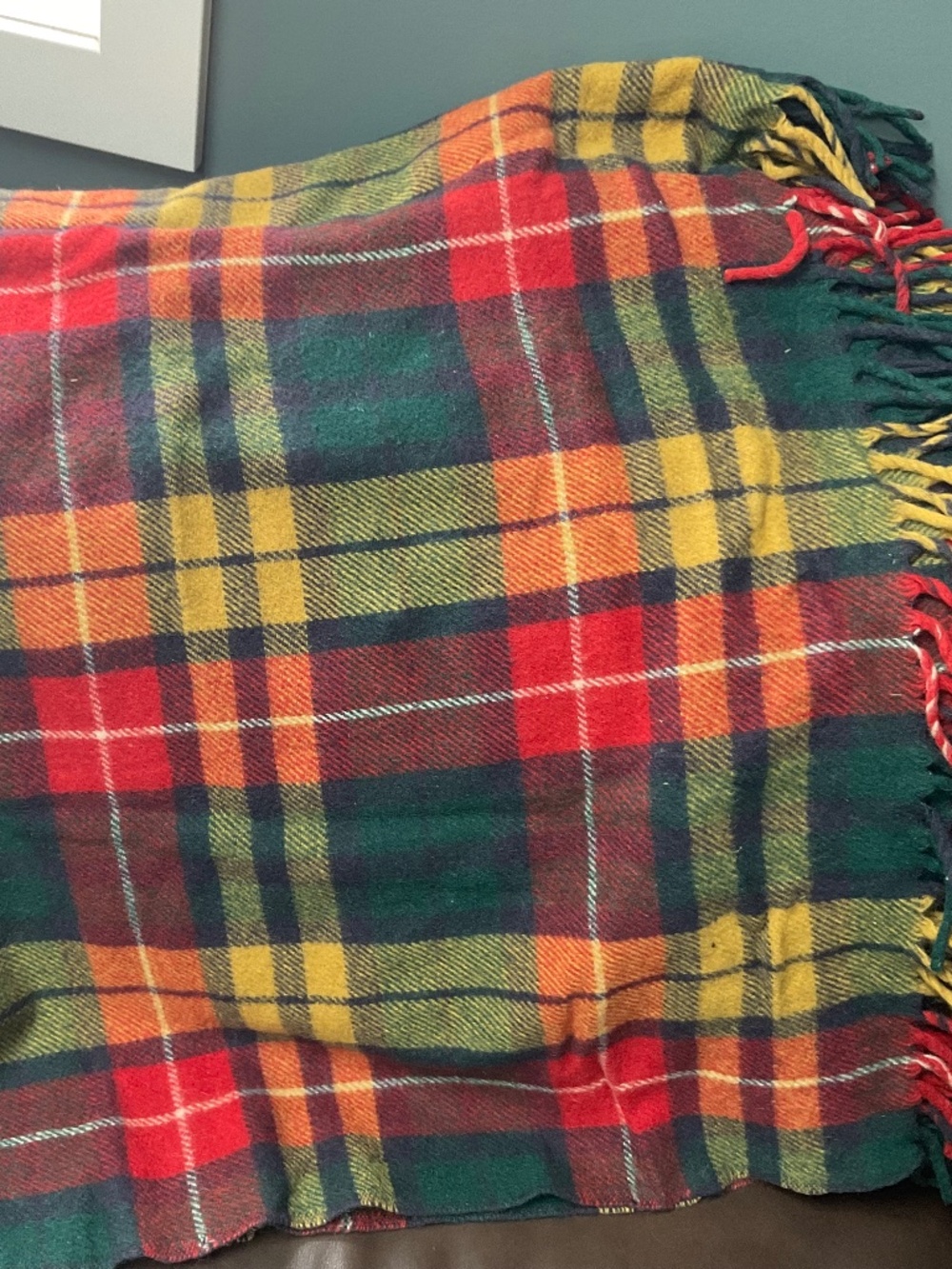 Vintage 1960s Buchanan Tartan 100% Wool Throw by Brant Forde